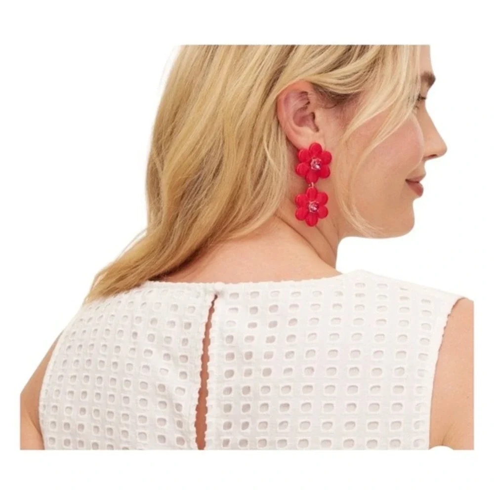 Kate Spade for Target Red‎ Flower Earrings. NWT!